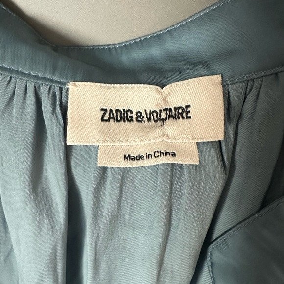 ZADIG & VOLTAIRE Tink Satin Tunic Top Size Large - Picture 6 of 7